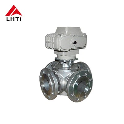 Titanium Electric Four Way Ball Valve